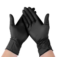 Gloves Nitrile Powder Free Black Medium