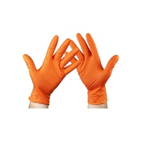 Gloves Nitrile Textured Grip Powder Free Orange X Large