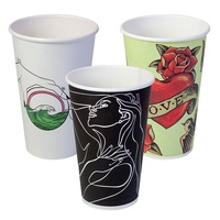 Paper Hot Cup PLA Single Wall Core Aqueous Ink Series 16oz