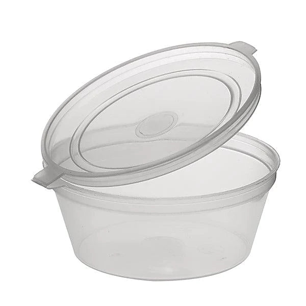 Portion/Sauce Containers with Hinged Lid