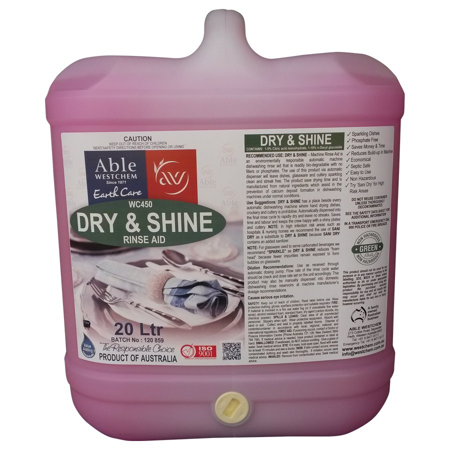 Dry and Shine Dishwasher Rinse Aid